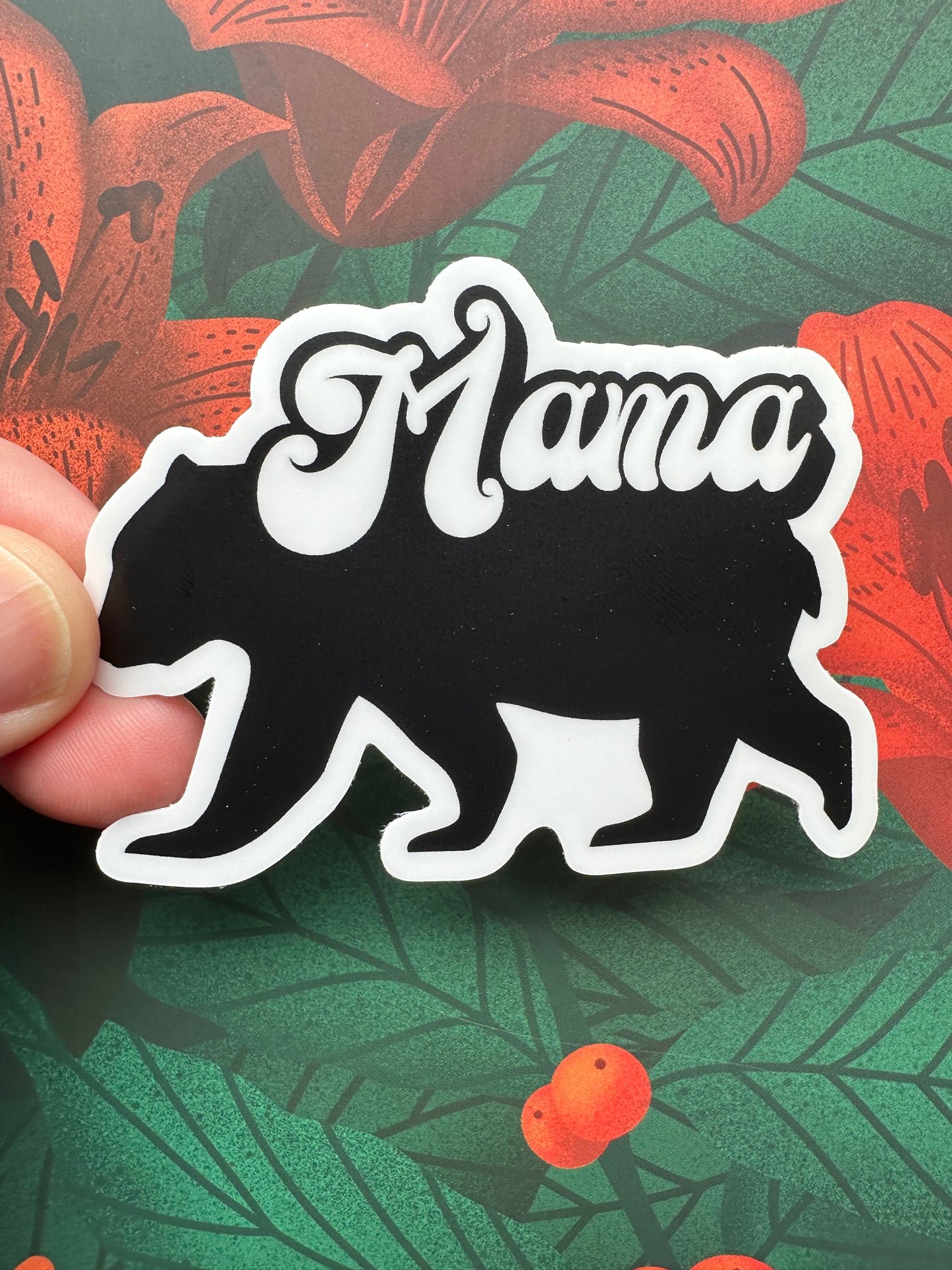Mama Bear Vinyl Sticker, 3.0” x 2.2”