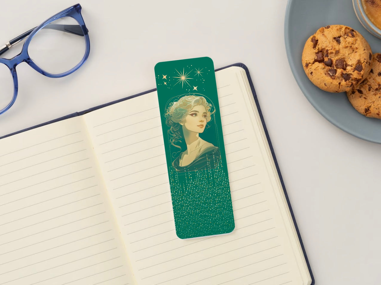Ethereal Woman Glossy Double-Sided Bookmark, 2” x 6”