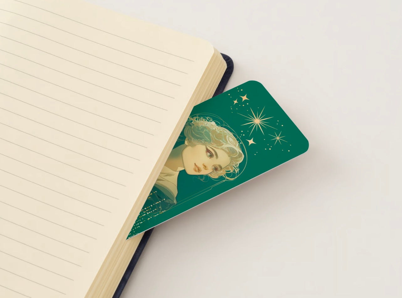 Ethereal Woman Glossy Double-Sided Bookmark, 2” x 6”