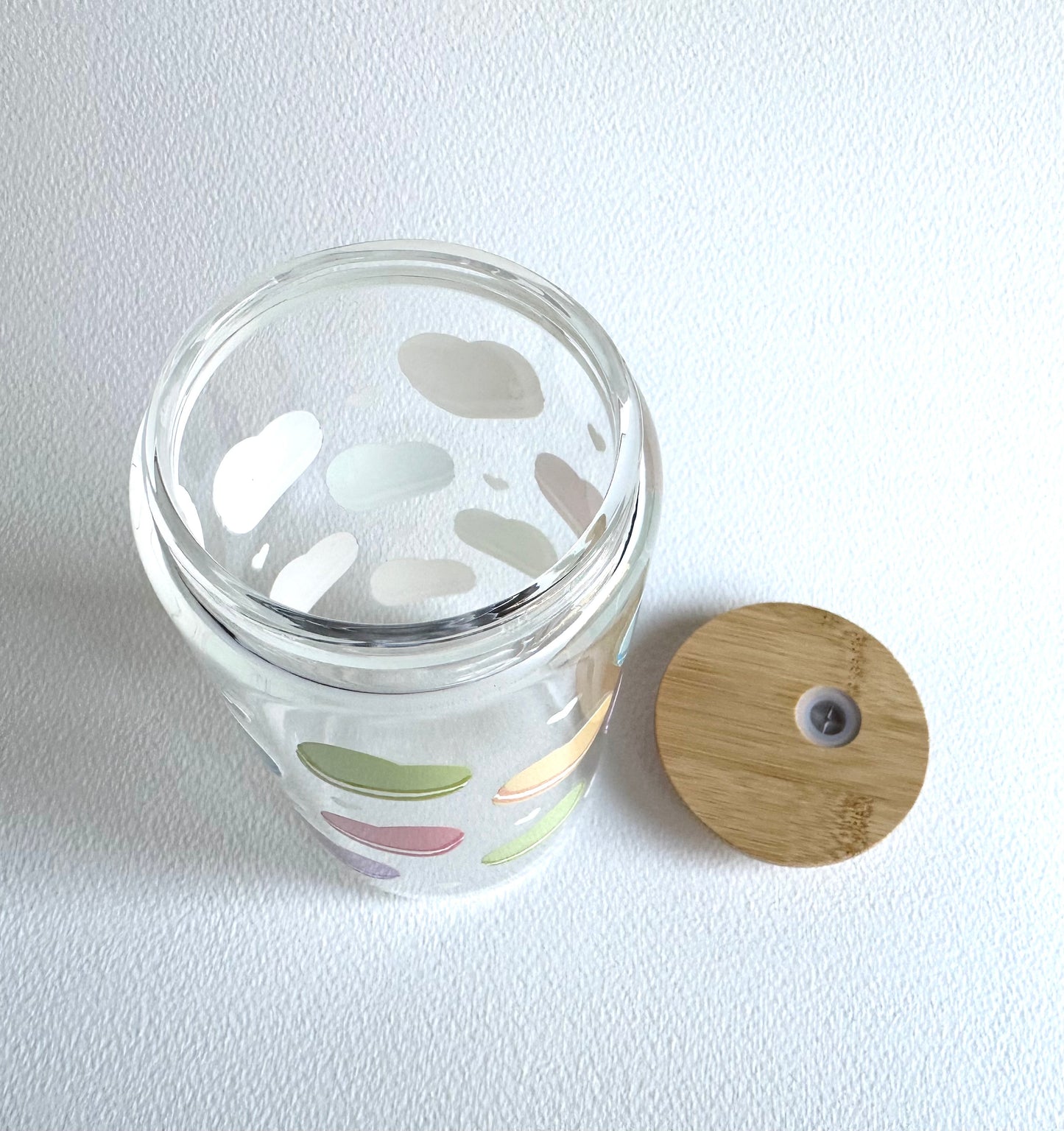 Heart Macarons 16 oz. Glass Cup