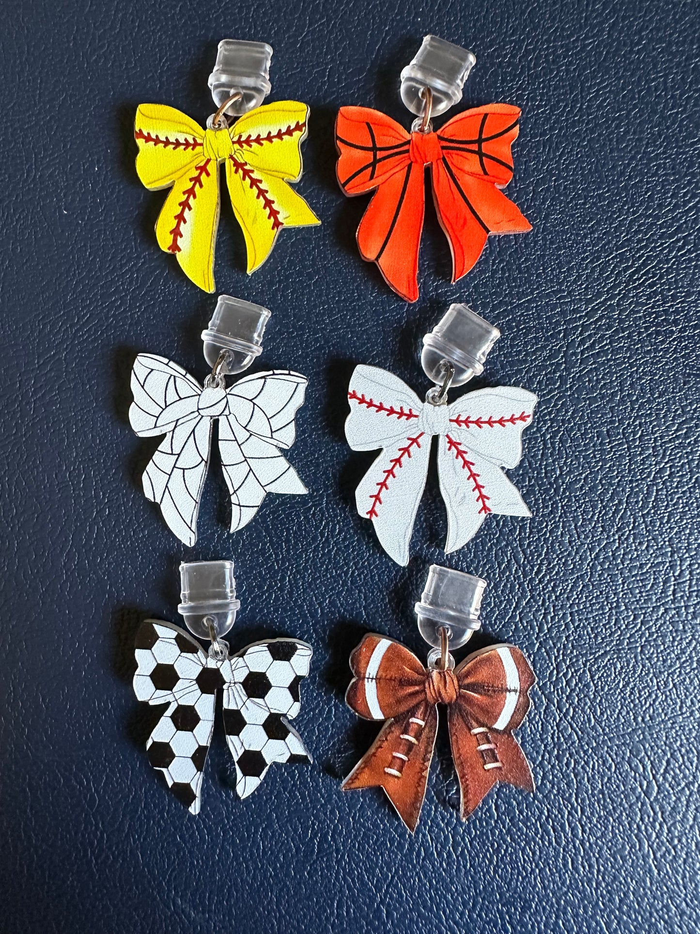 Coquette Sports Bow Device Charm