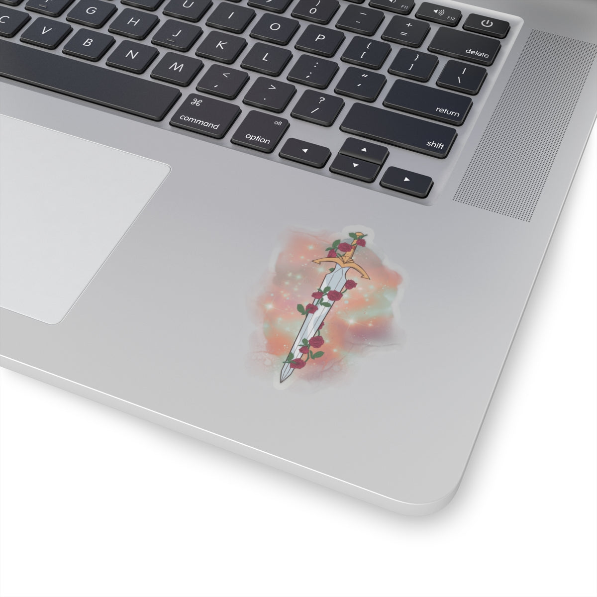 Fantasy Sword Clear Transparent Vinyl Sticker, 2.4" x 3.0"