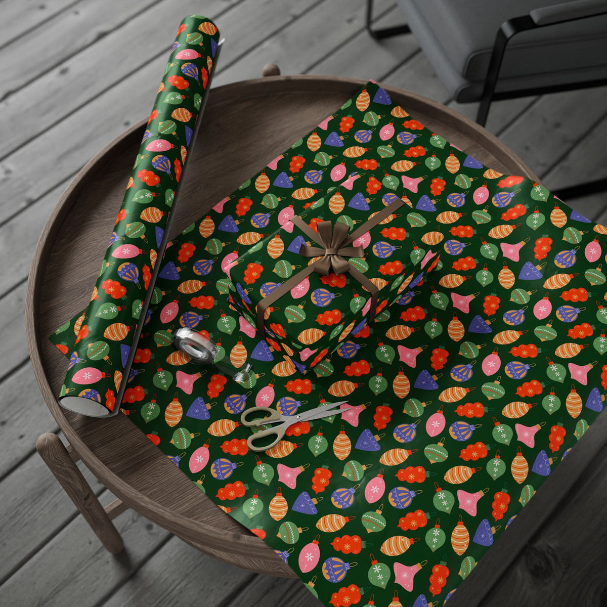 Vintage Ornaments Wrapping Paper Roll