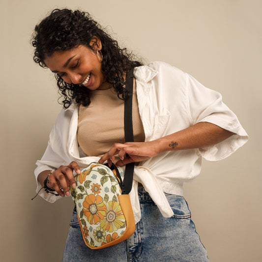 Retro Floral Crossbody Bag