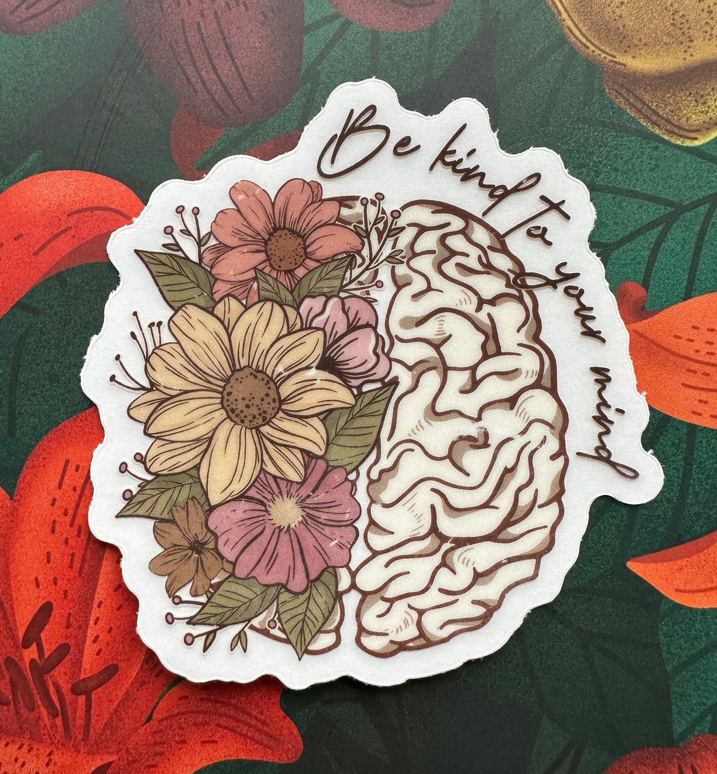 Be Kind to Your Mind Vinyl Sticker, 2.9" x 3.0" - Merry May