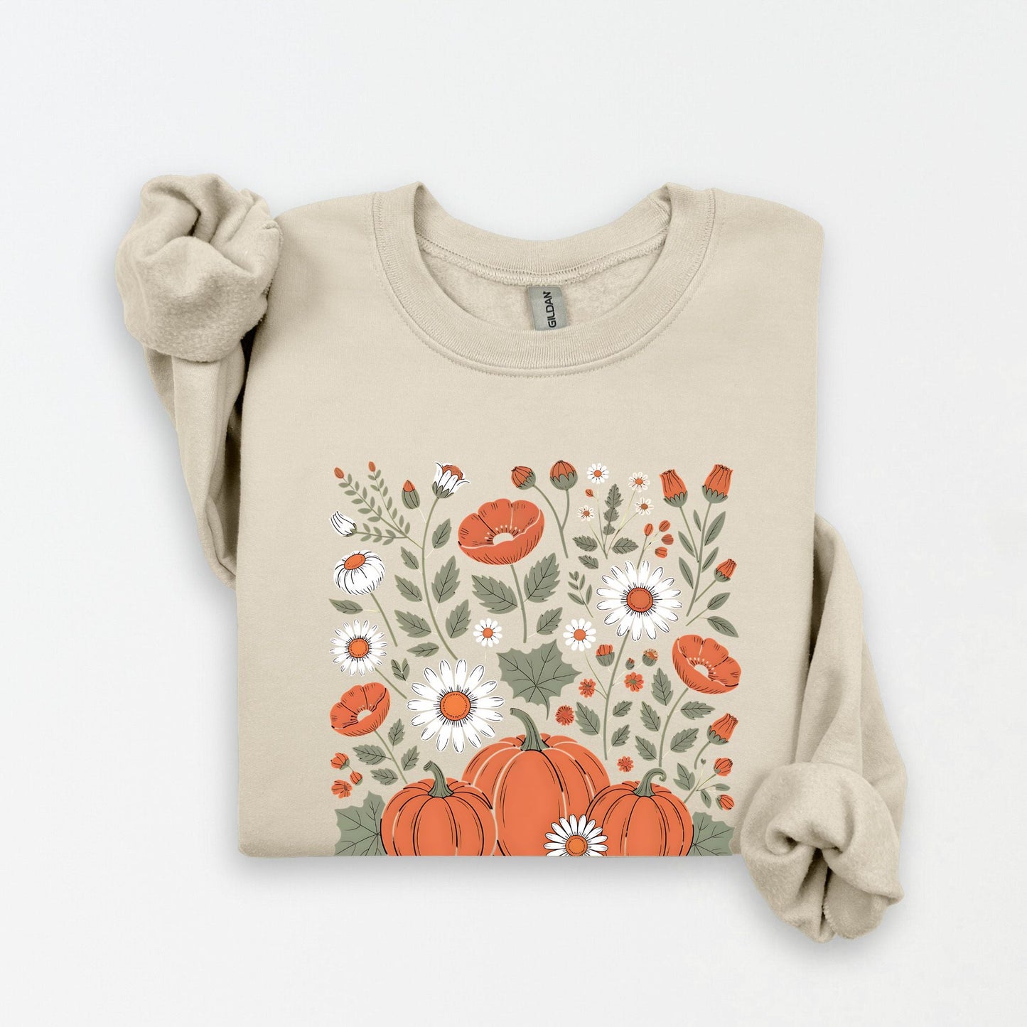 Blooming Pumpkins Crewneck Sweatshirt - Merry May
