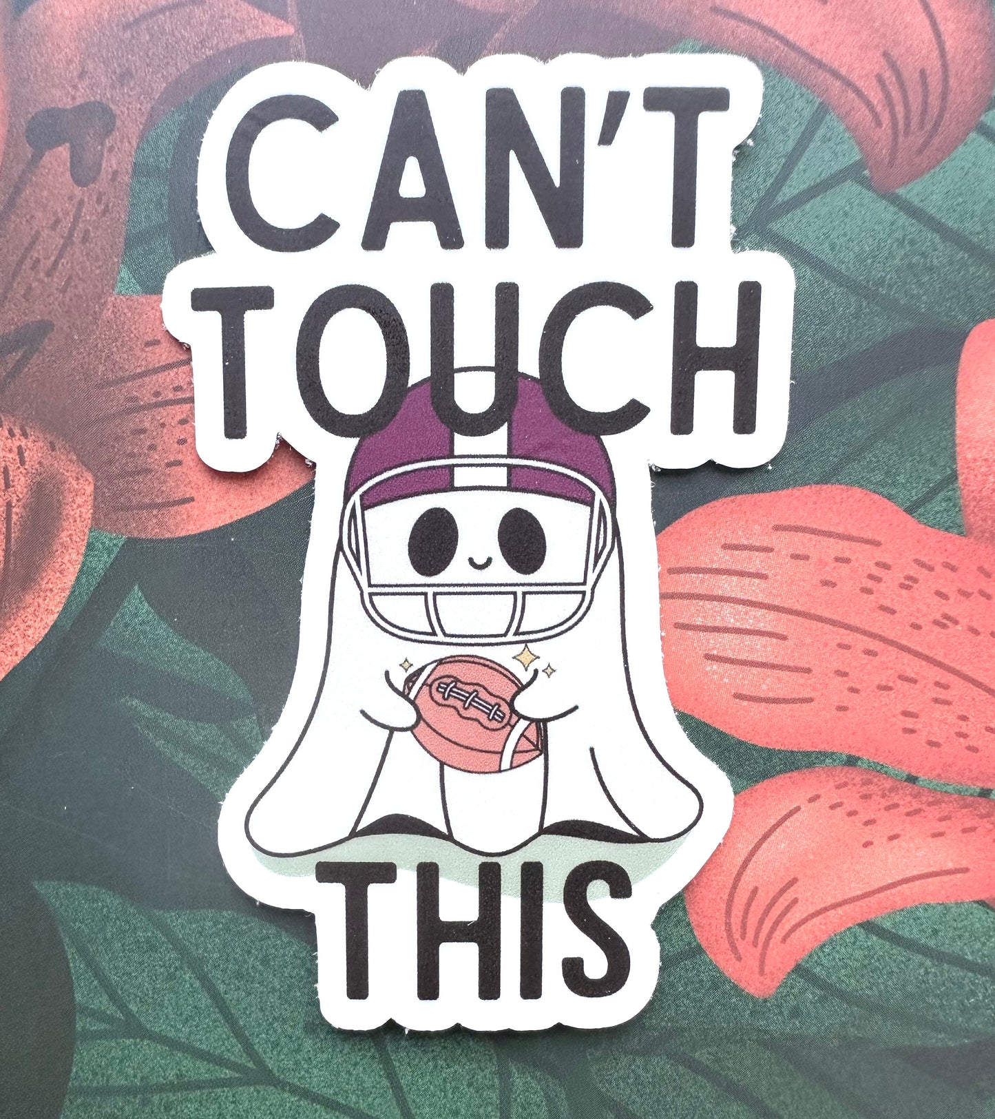 Can’t Touch This Vinyl Sticker, 1.9” x 3.0” - Merry May