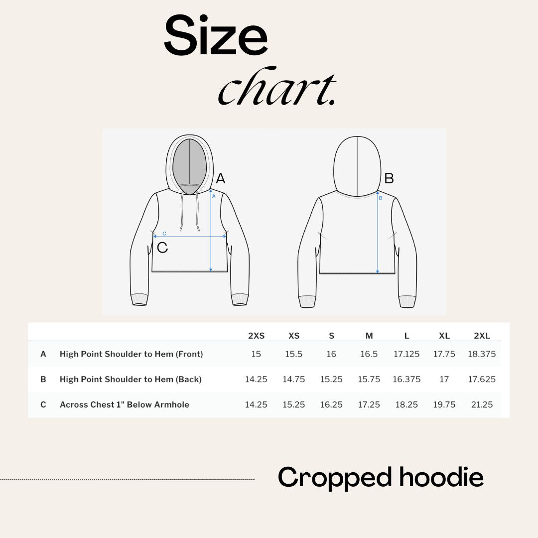 Pink Heart Grid Crop Hoodie