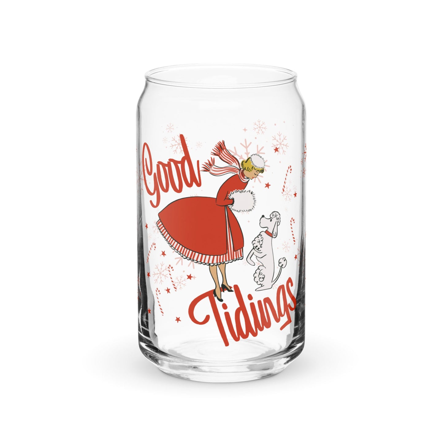 Good Tidings Retro 16 oz. Glass Cup - Merry May