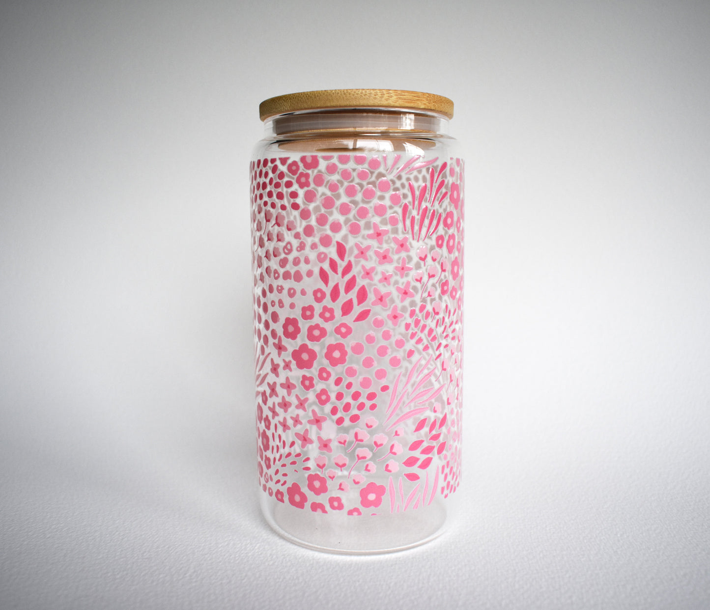 Special Edition: Blush Floral 16 oz. Glass Cup - Merry May