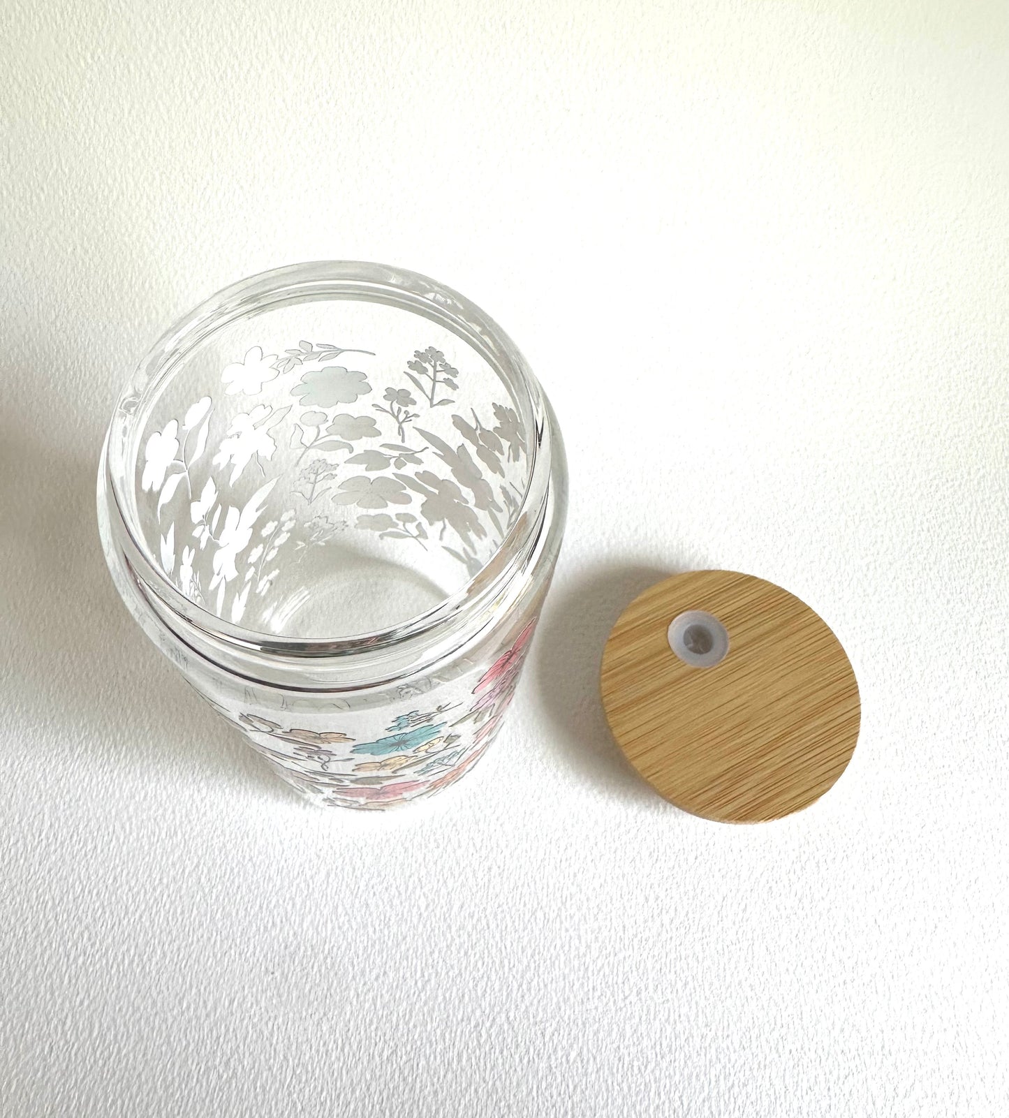 Wildflower 16 oz. Glass Cup - Merry May