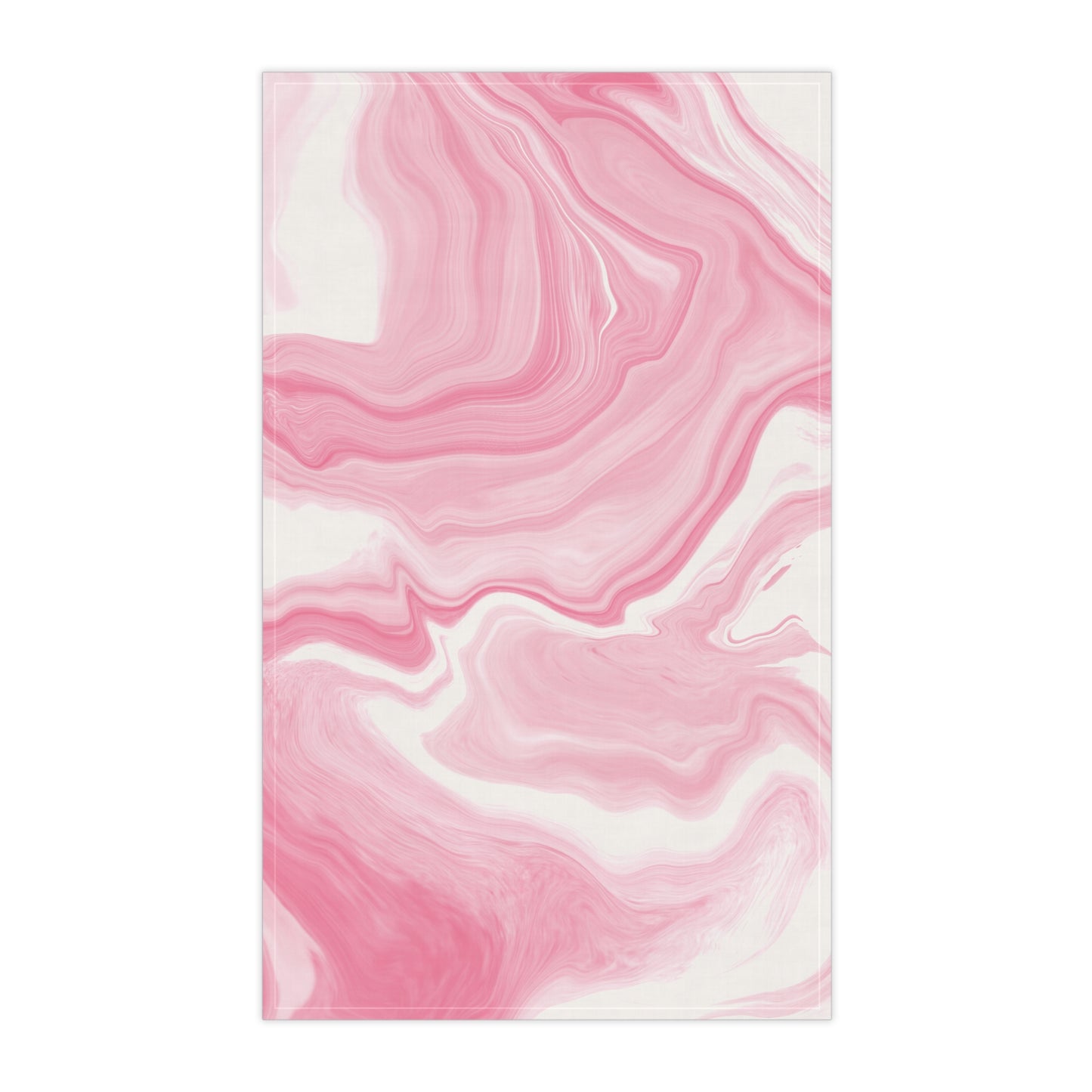 Pink Marble Swirl Tea Towel, 18” x 30”