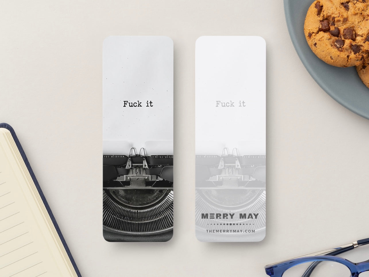F*ck It Glossy Double-Sided Bookmark, 2” x 6”