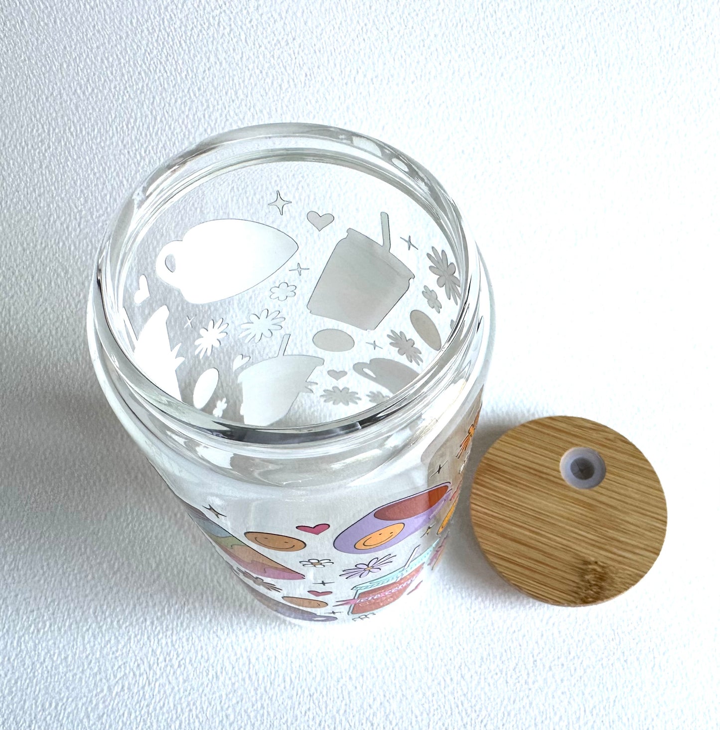 Groovy Coffee 16 oz. Glass Cup