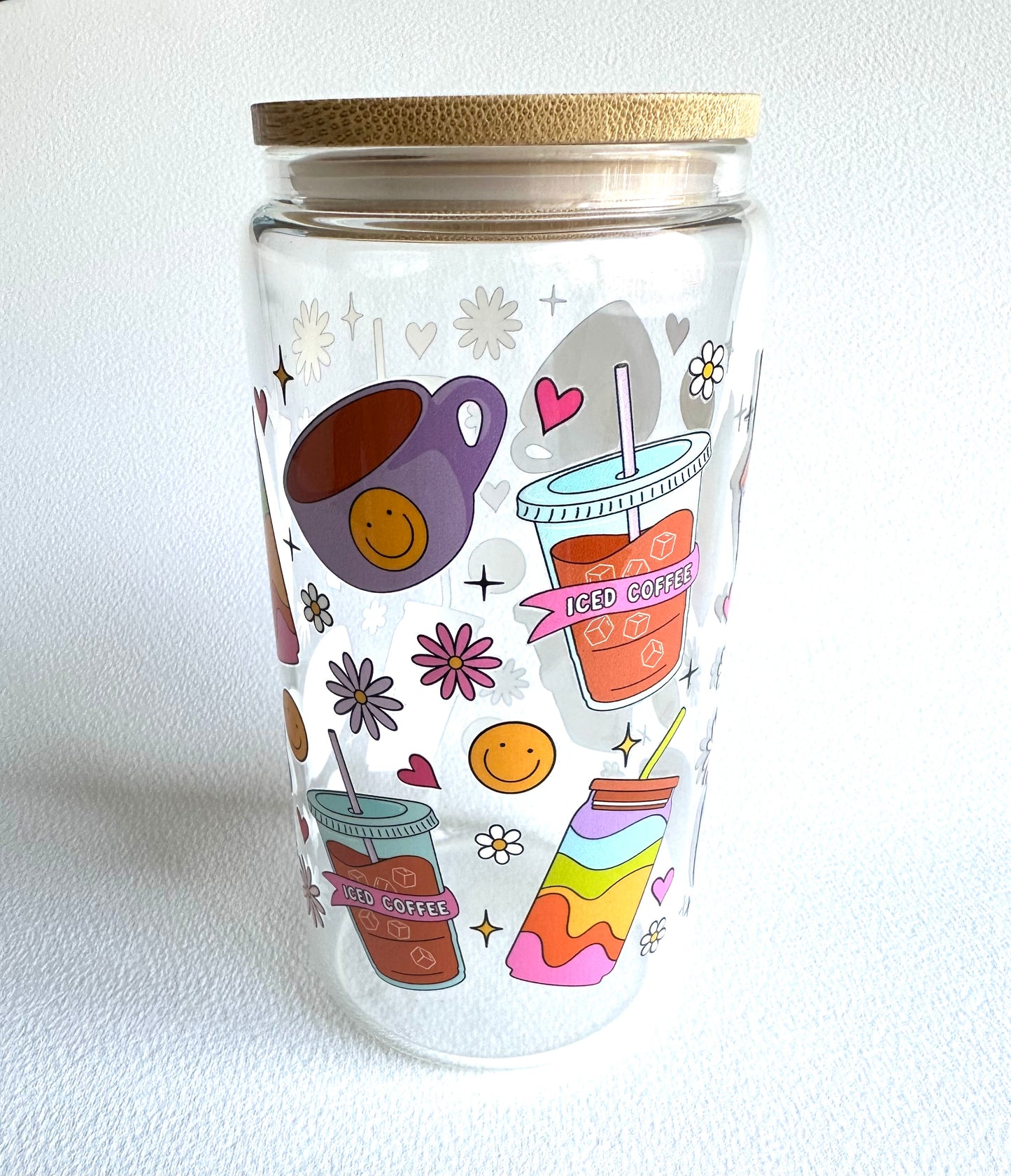 Groovy Coffee 16 oz. Glass Cup