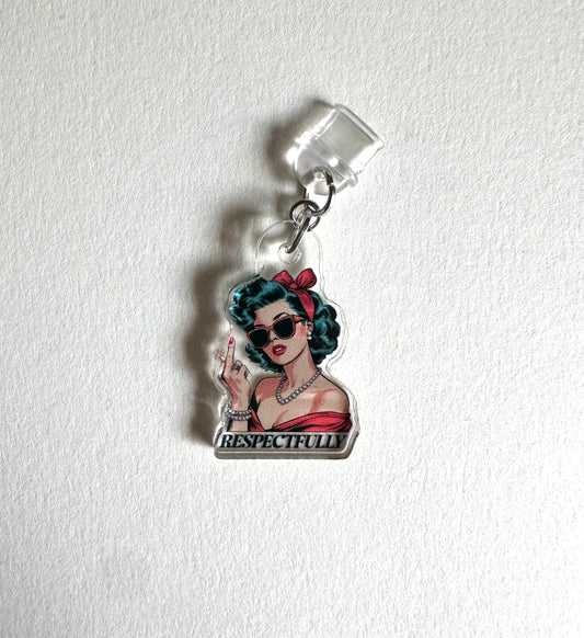 Respectfully Kindle Dust Plug Charm