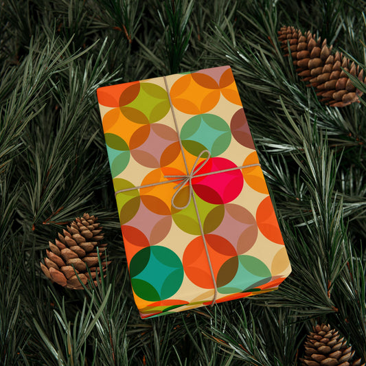 Retro Diamond Dots Wrapping Paper Roll