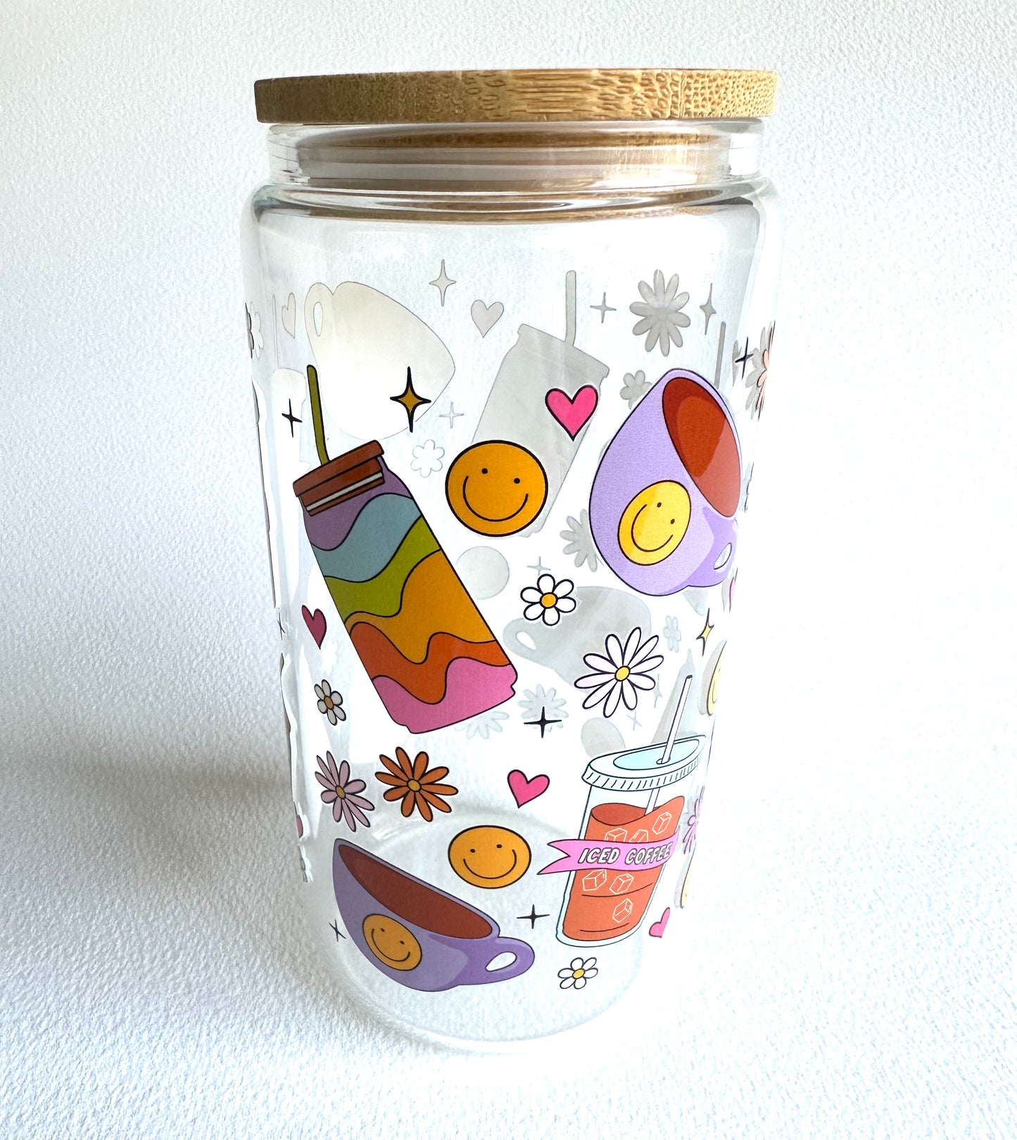 Groovy Coffee 16 oz. Glass Cup
