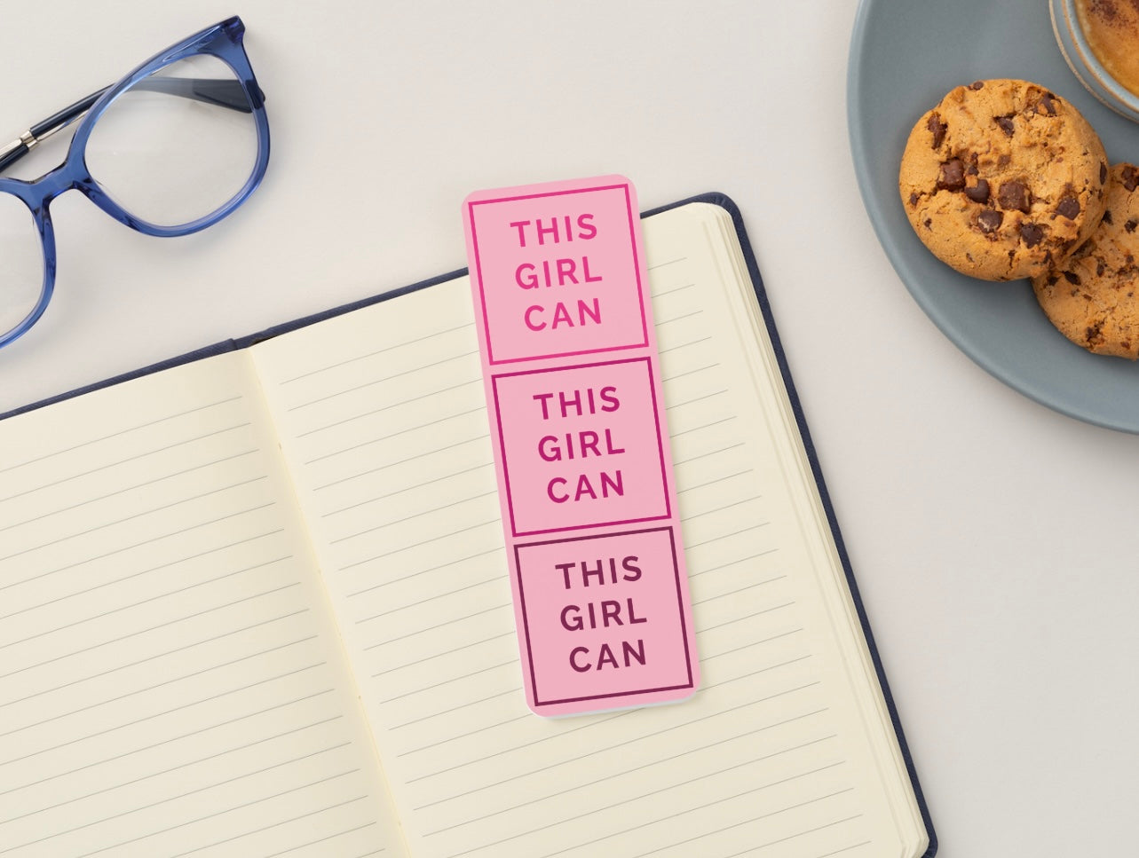 This Girl Can Glossy Double-Sided Bookmark, 2” x 6”