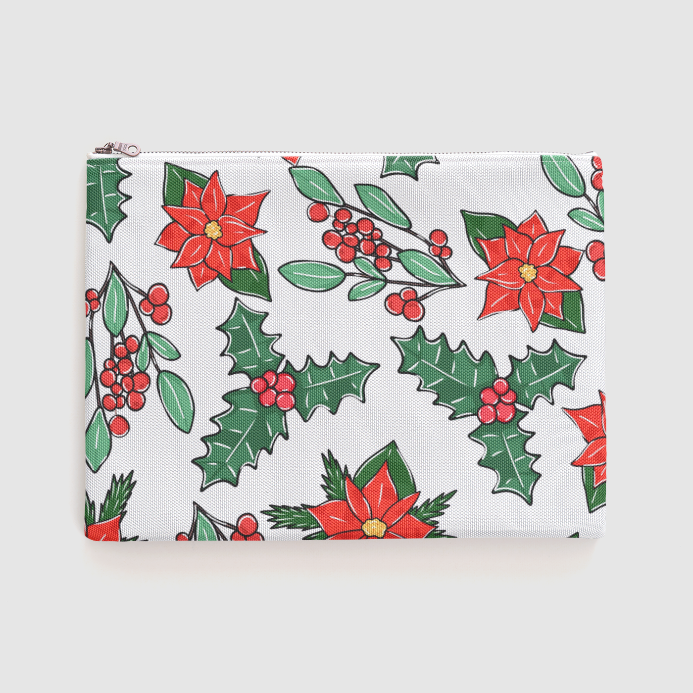 Poinsettia Zipper Pouch