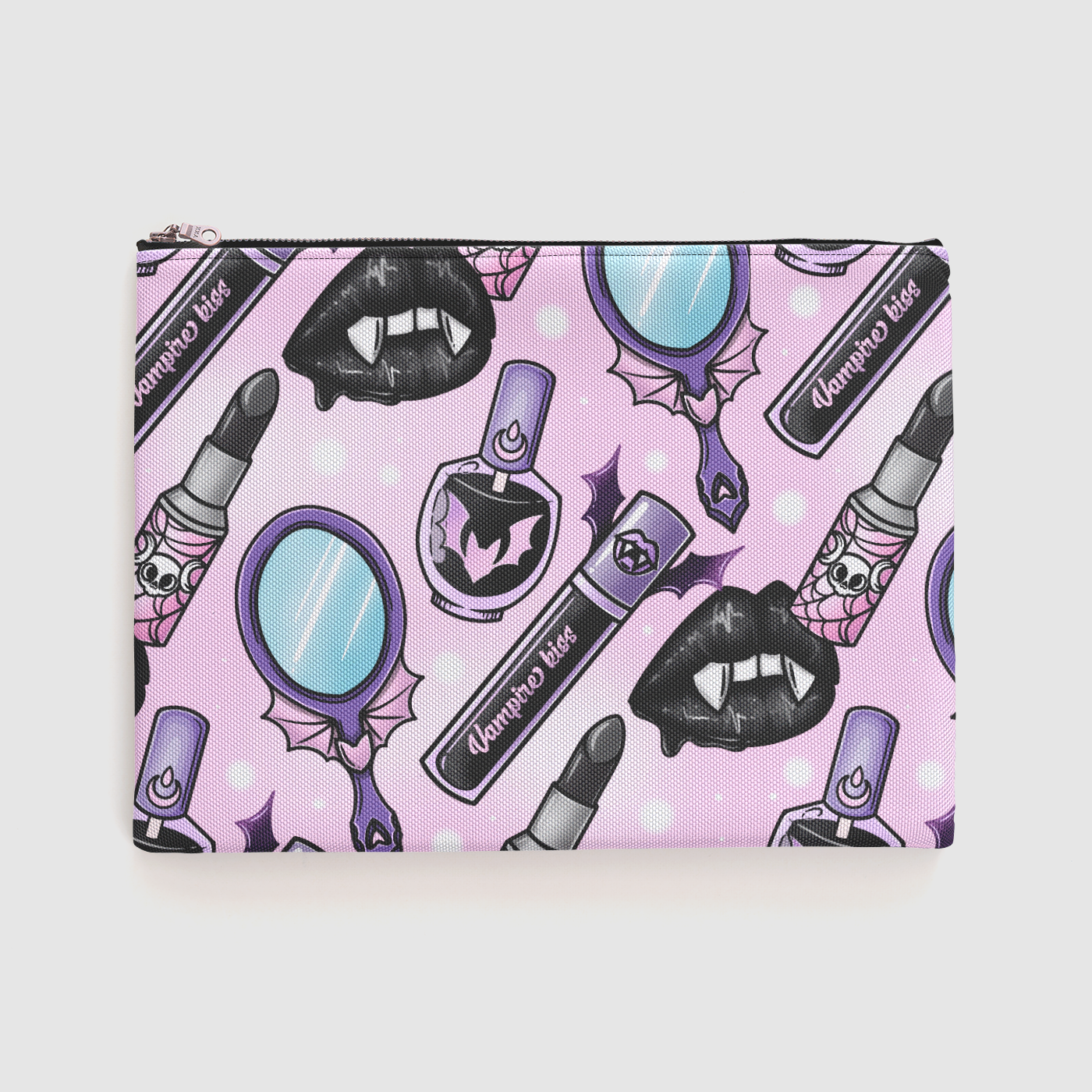 Pink Vamp Glam Zipper Pouch