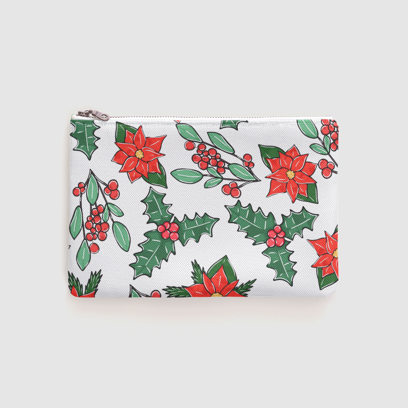 Poinsettia Zipper Pouch