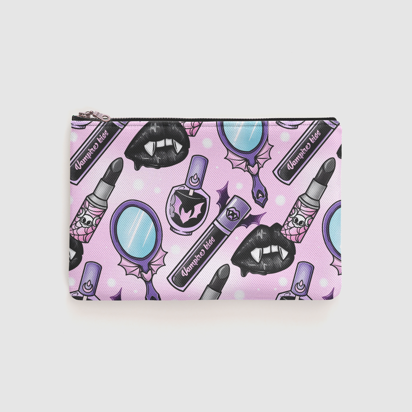 Pink Vamp Glam Zipper Pouch