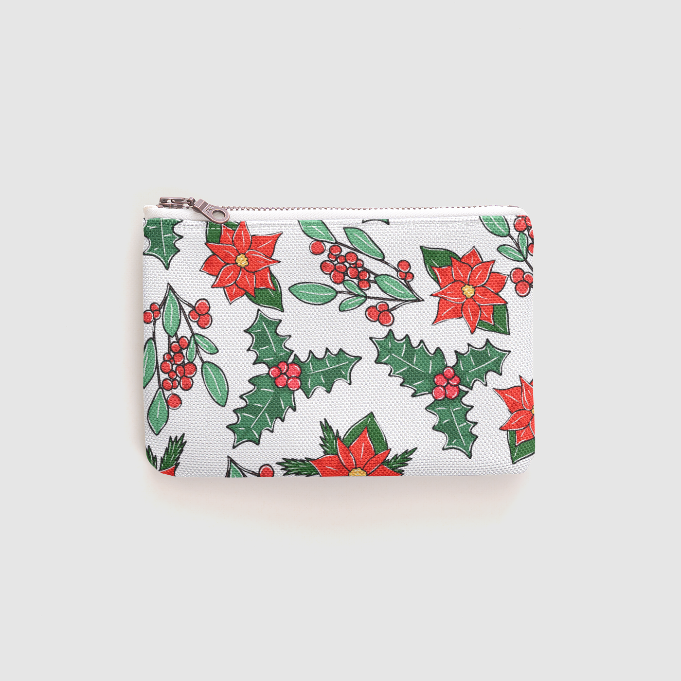 Poinsettia Zipper Pouch