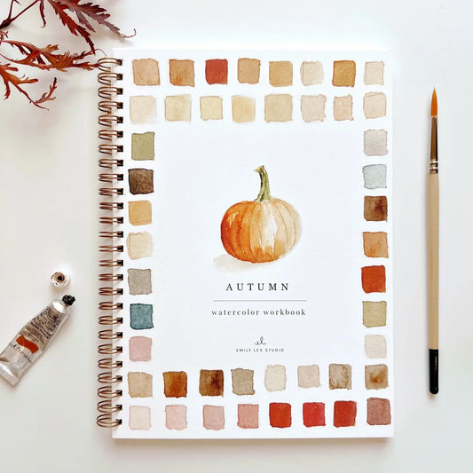 Autumn Watercolor Workbook, 6.5" x 9" - Merry May