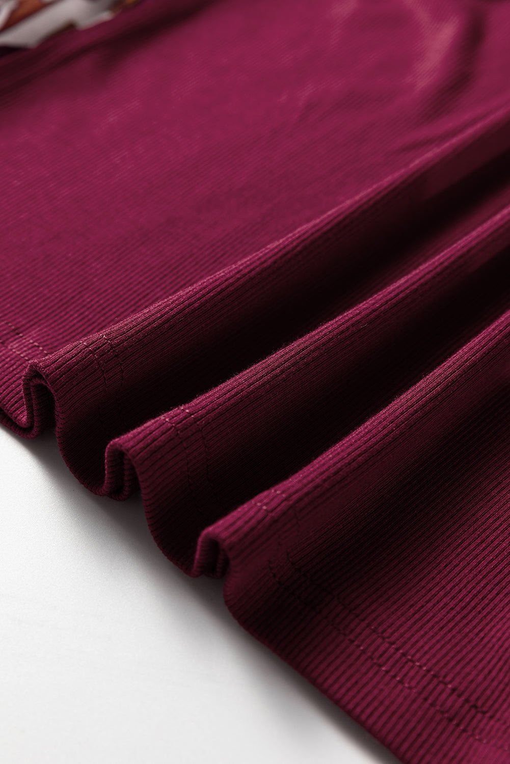 Bellamy Ribbed Body Patchwork Long Sleeve Top - Merry May