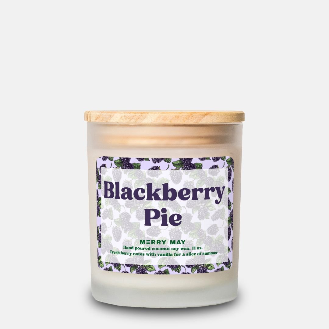 Blackberry Pie 11 oz. Frosted Candle - Merry May