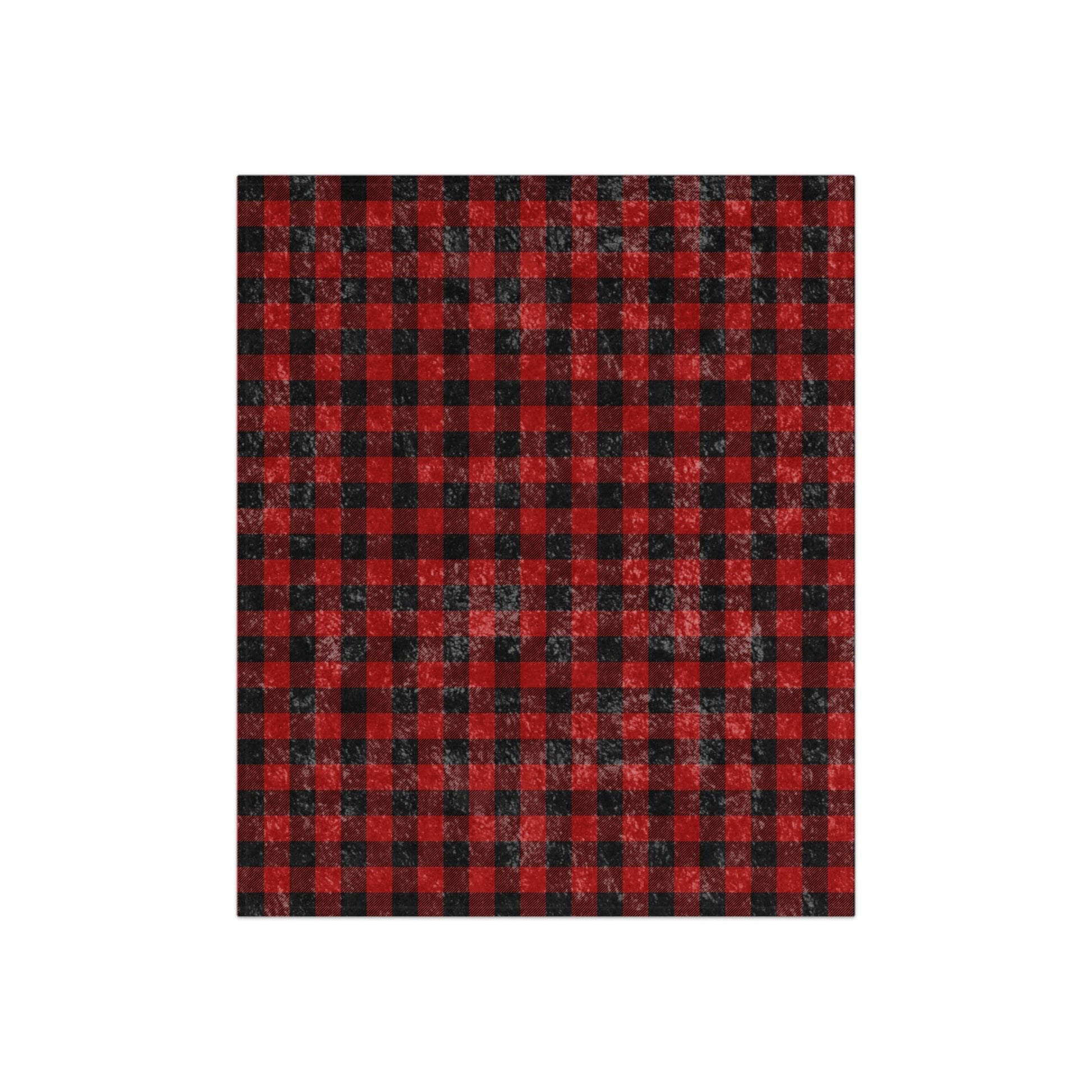 Buffalo Plaid Crushed Velvet Blanket - Merry May