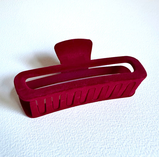 Burgundy Holiday Party Hair Claw - Merry May