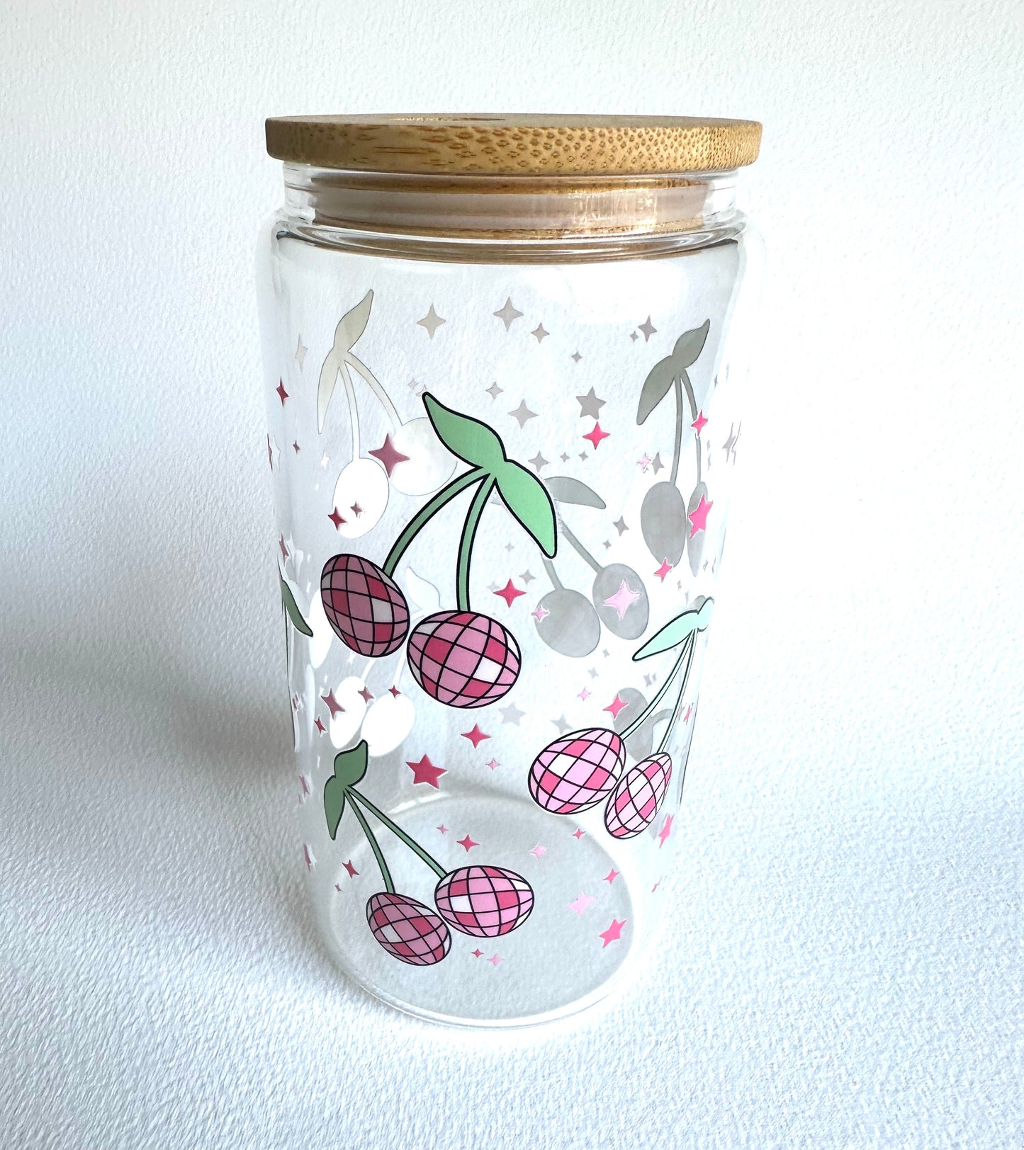Cherry Disco 16 oz. Glass Cup - Merry May
