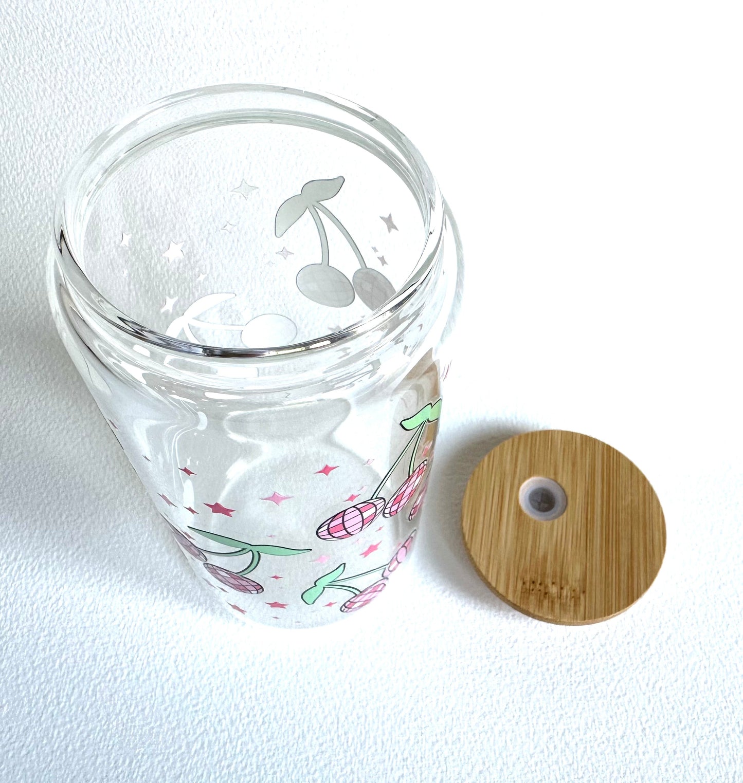 Cherry Disco 16 oz. Glass Cup - Merry May