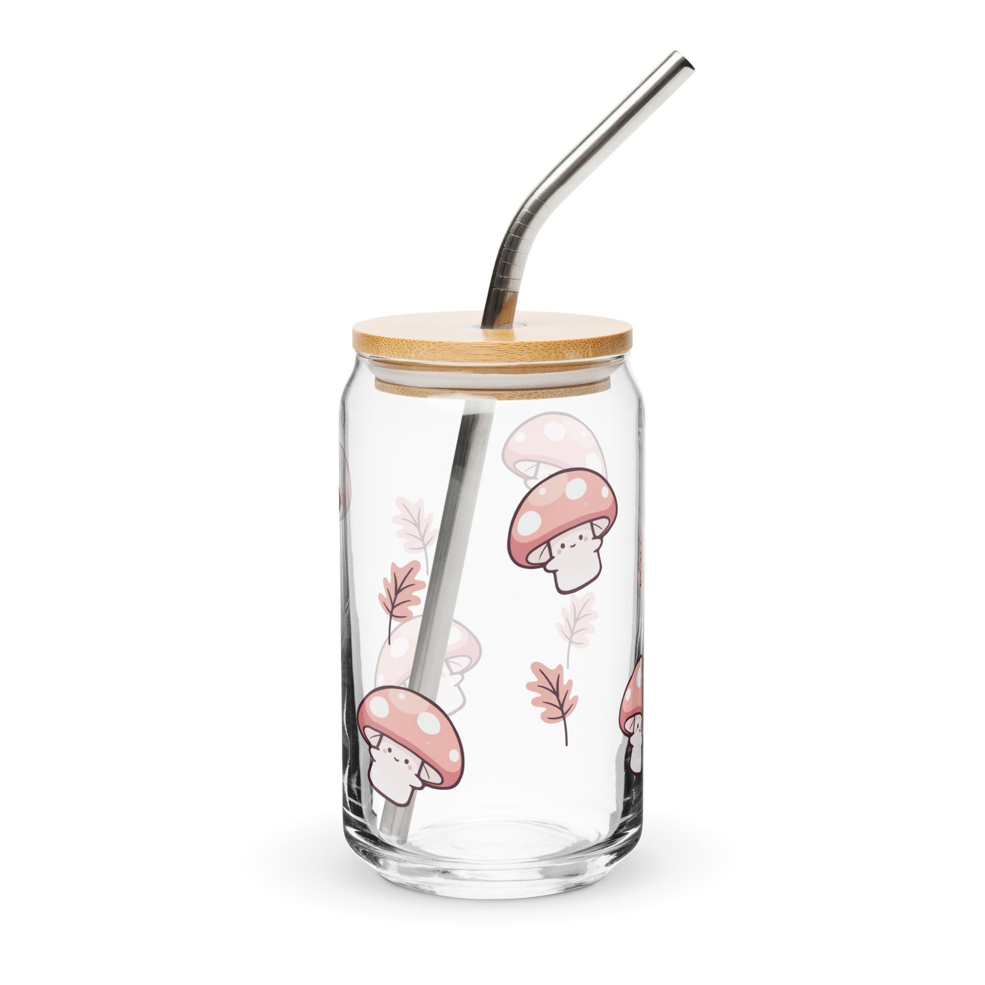 Cute Mushrooms 16 oz. Glass Cup - Merry May