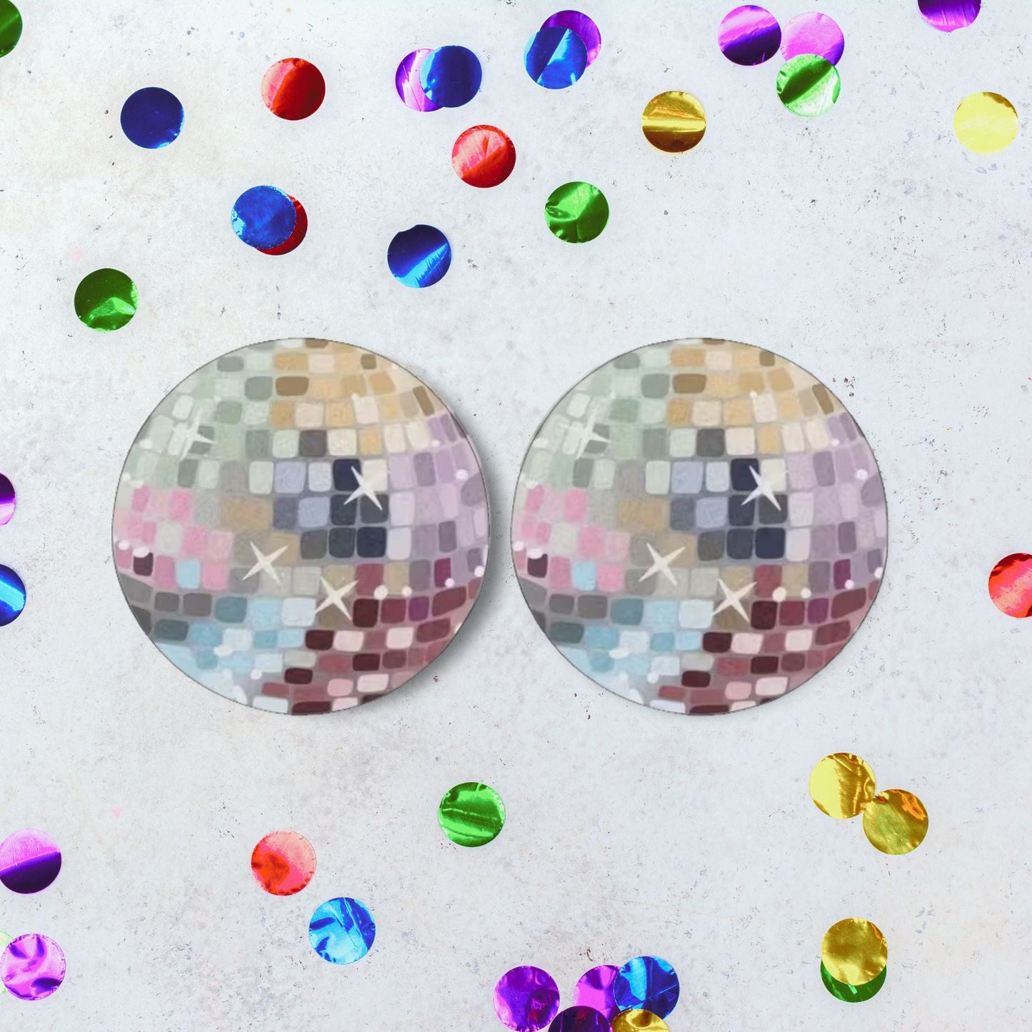 Dance All Night Disco Ball Car Coasters - Merry May