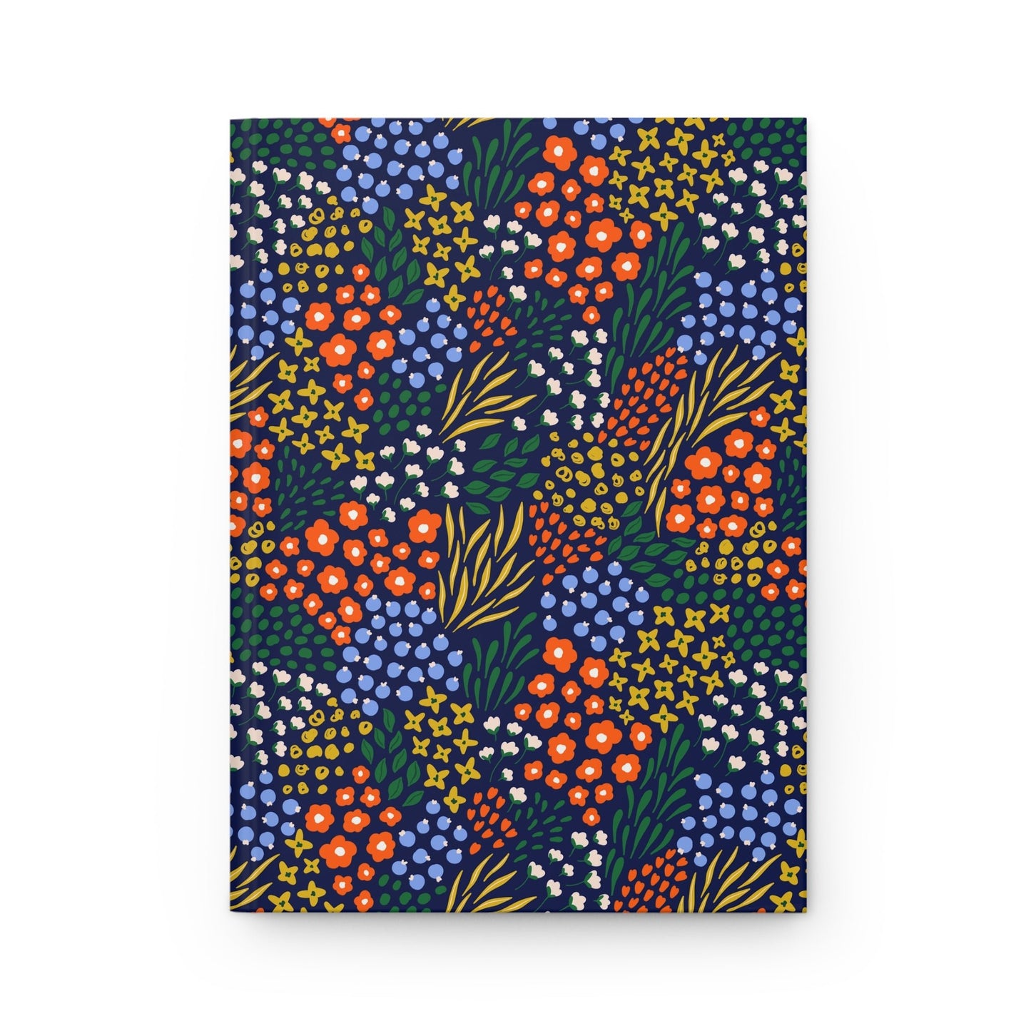 Dark Winter Floral Matte Hardcover Journal, 5.75" x 8" - Merry May