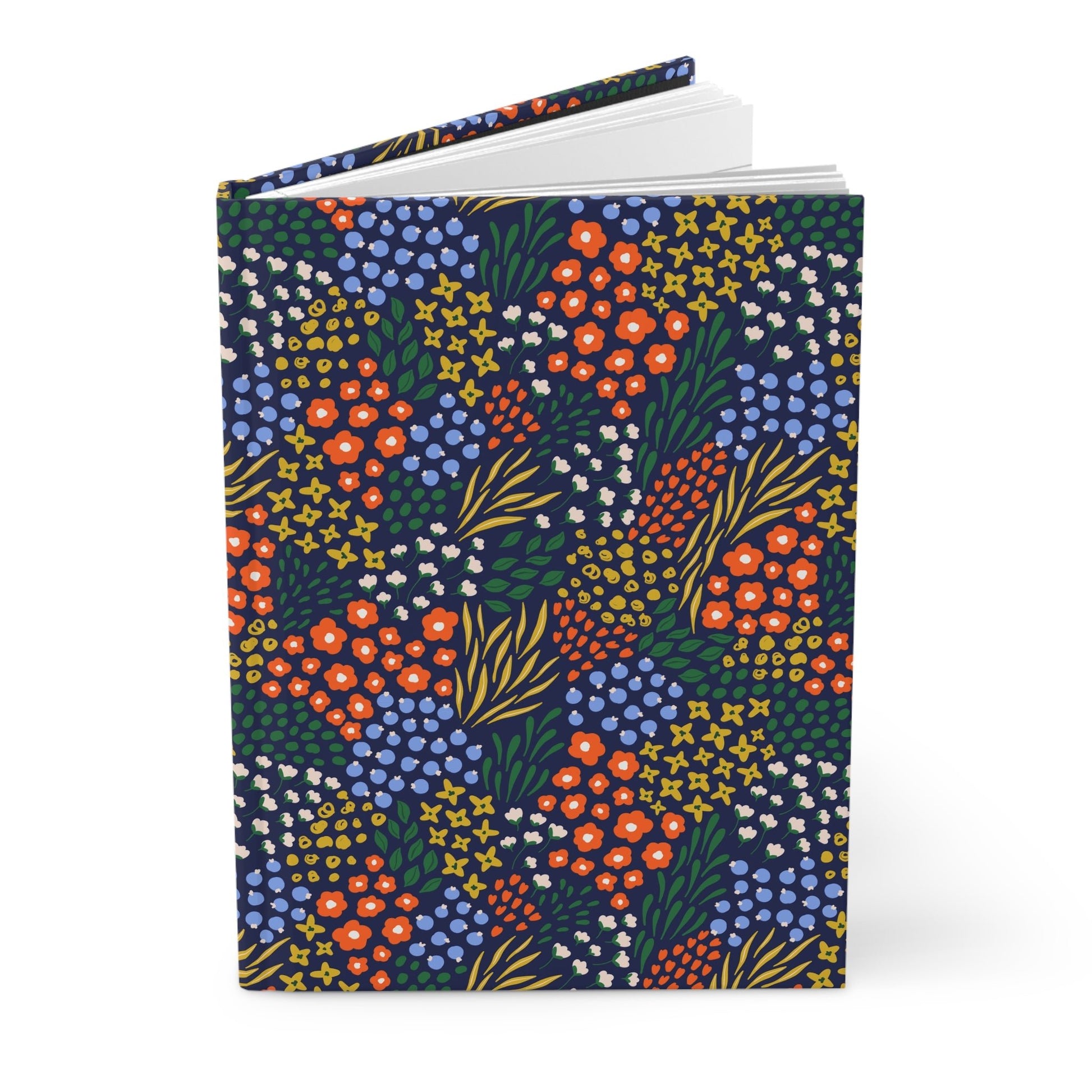 Dark Winter Floral Matte Hardcover Journal, 5.75" x 8" - Merry May