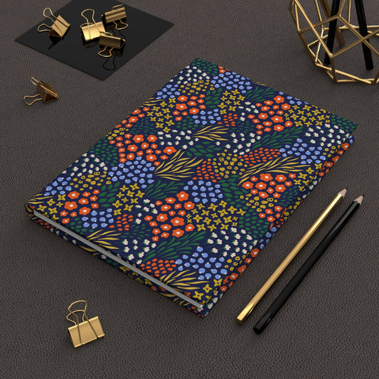 Dark Winter Floral Matte Hardcover Journal, 5.75" x 8" - Merry May