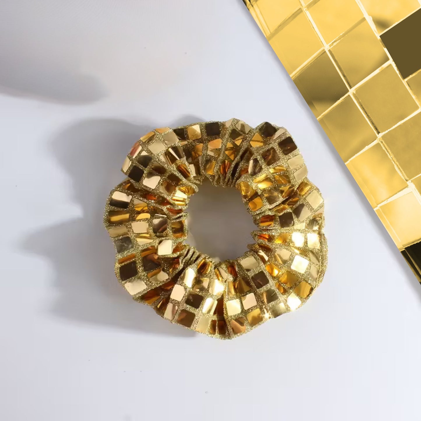 Disco Ball Accent Scrunchie - Merry May