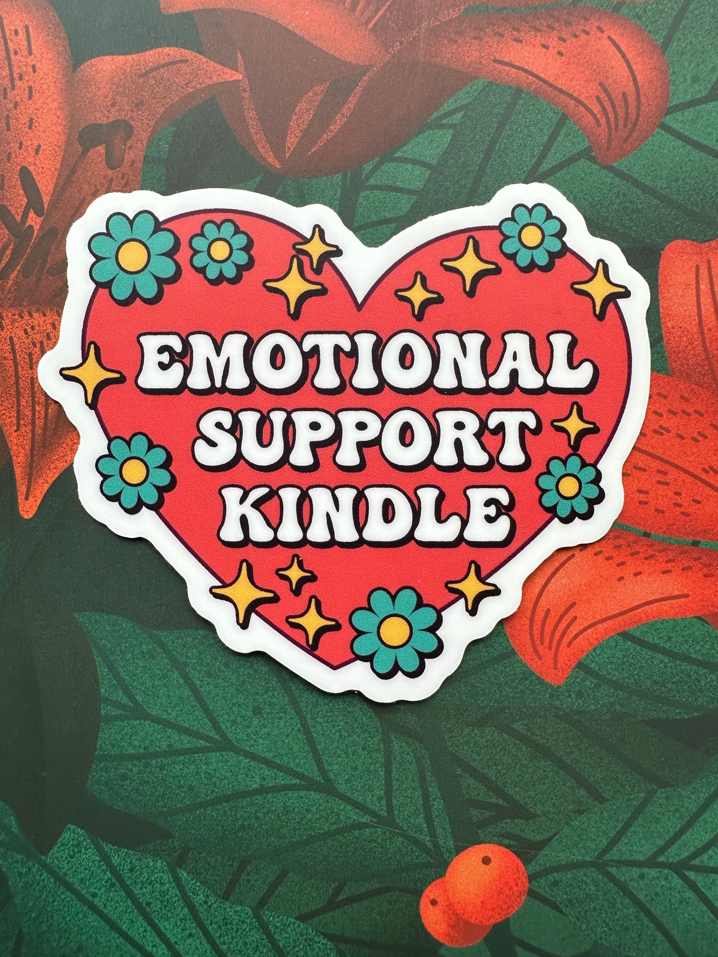 Emotional Support Kindle Vinyl Sticker, 3.0” x 2.6” - Merry May