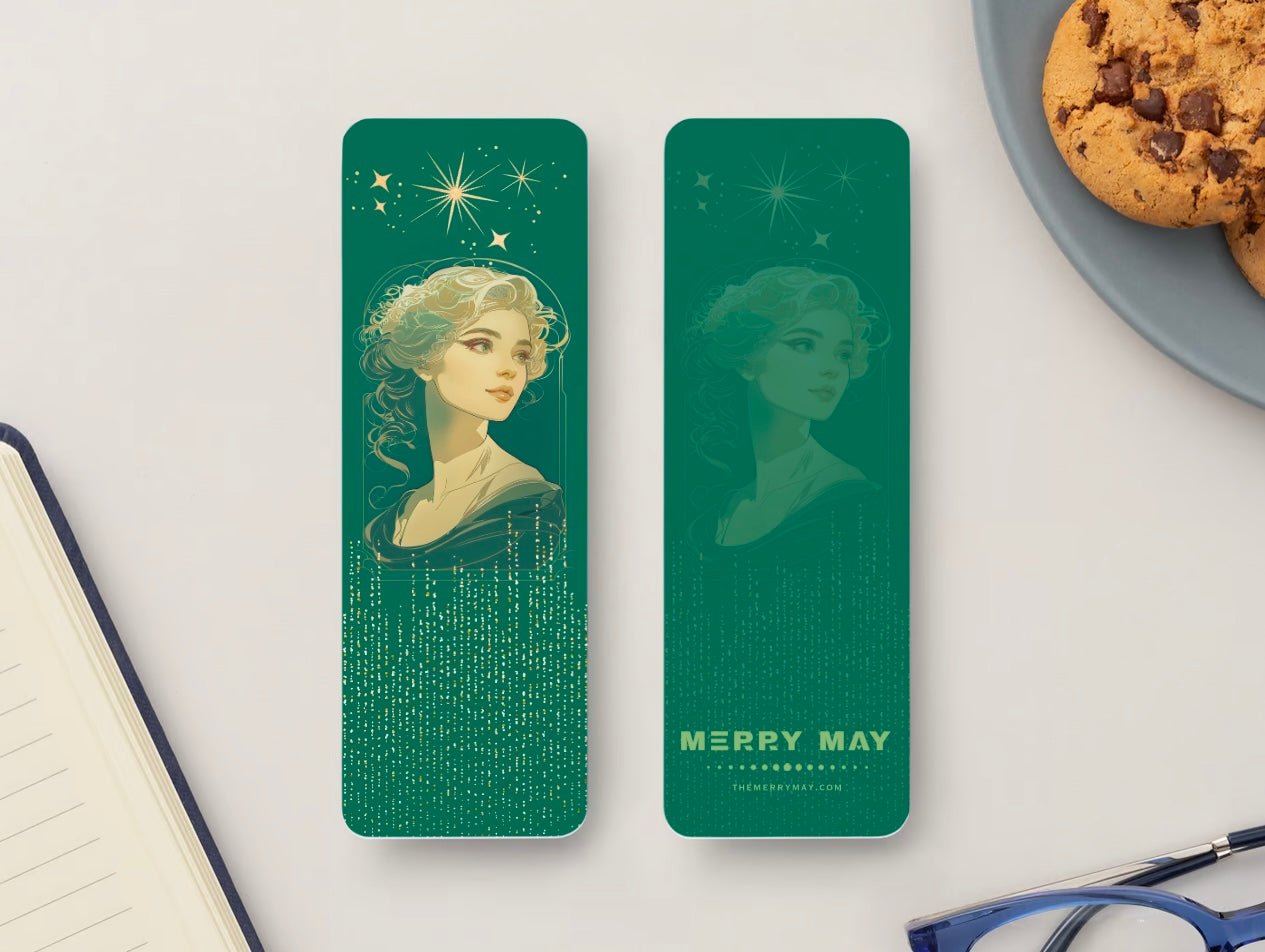 Ethereal Woman Glossy Double - Sided Bookmark, 2” x 6” - Merry May