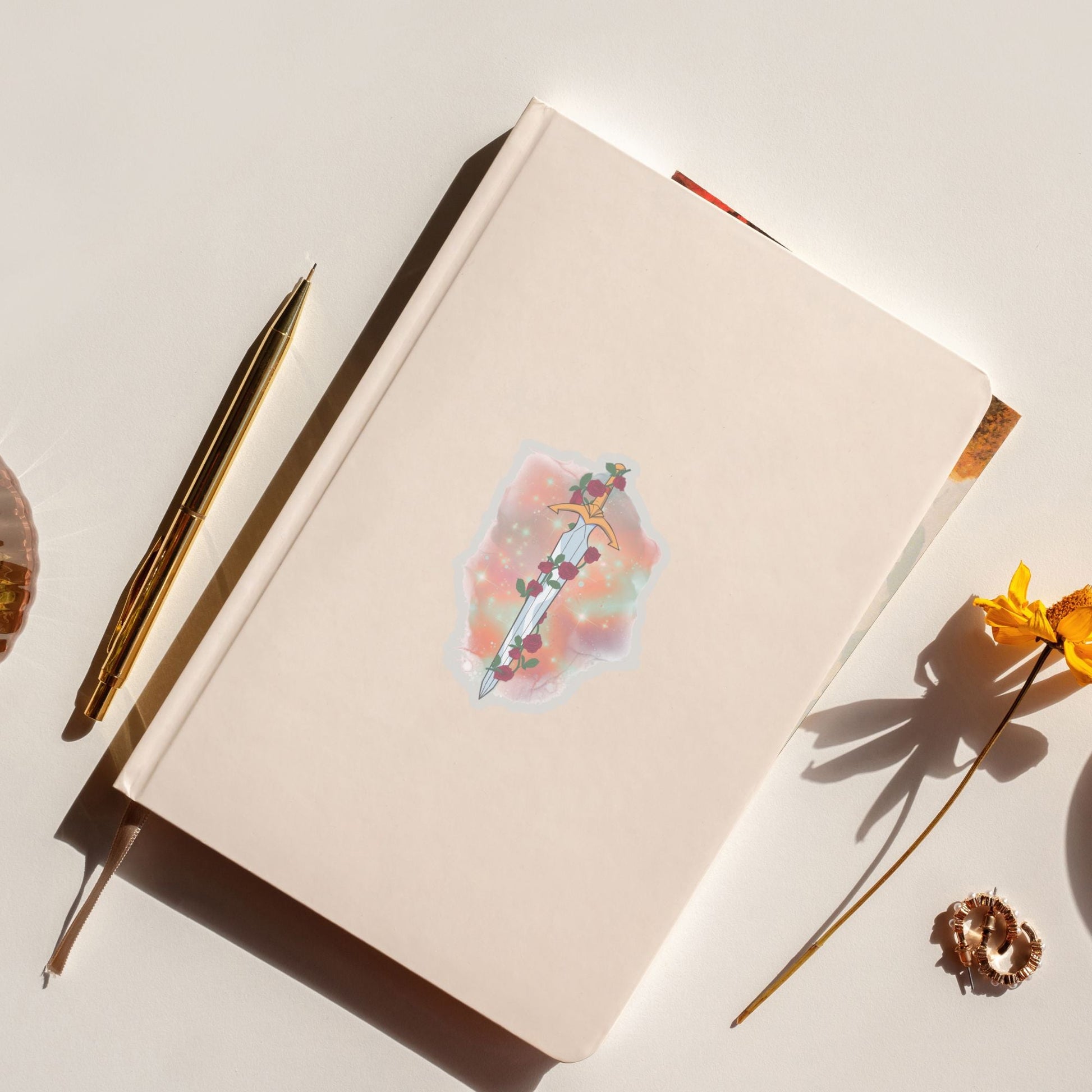 Fantasy Sword Clear Transparent Vinyl Sticker, 2.4" x 3.0" - Merry May