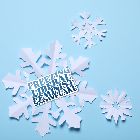 Freezing Snowflake Vinyl Sticker, 3" x 1.64"