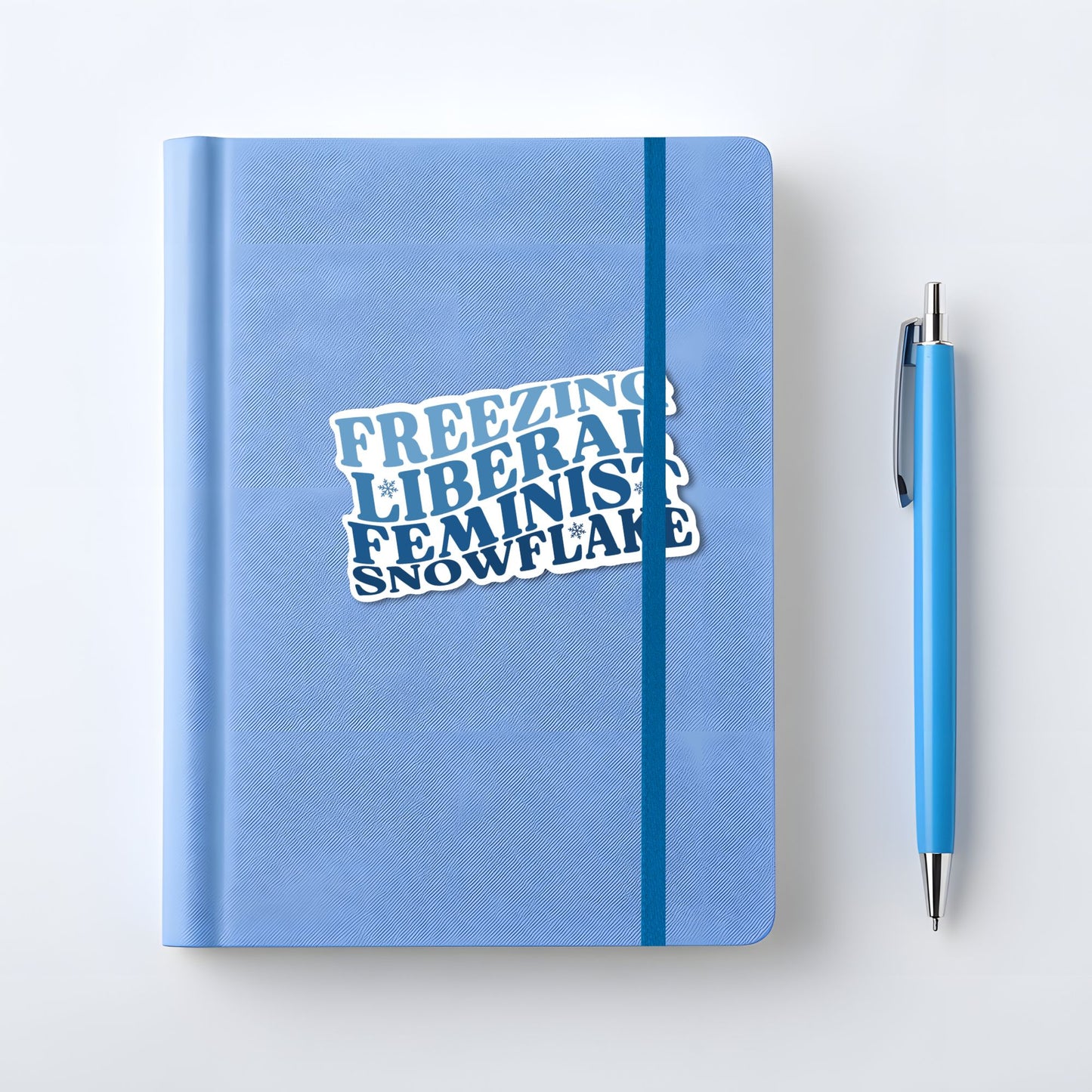 Freezing Snowflake Vinyl Sticker, 3" x 1.64"