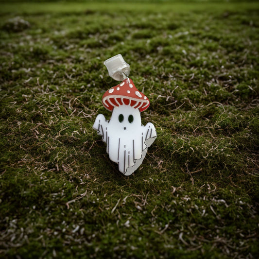 Ghostly Mushroom Kindle Dust Plug Charm - Merry May