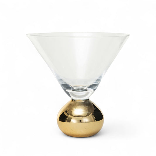 Gold Electroplated Ball Stem Martini Glass - Merry May
