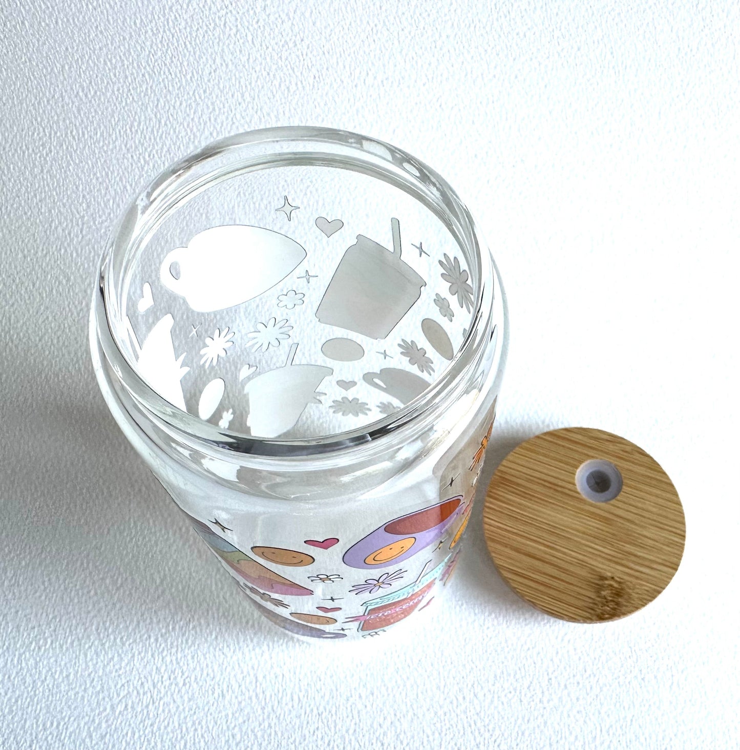 Groovy Coffee 16 oz. Glass Cup - Merry May