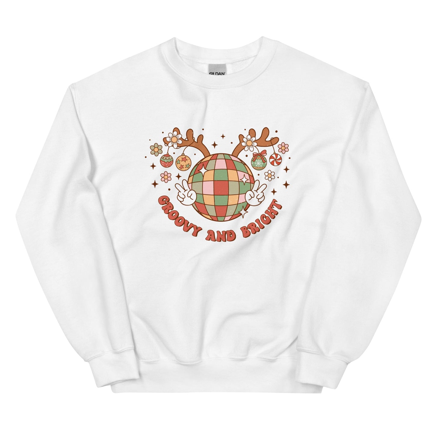 Groovy Merry and Bright Disco Ball Sweatshirt - Merry May